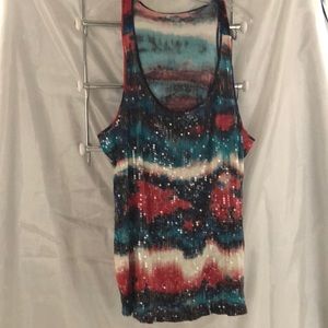 LANE BRYANT sequin tank top